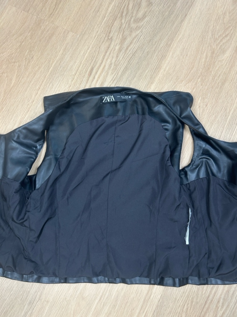 Zara Faux Leather Button Front Vest S - Picture 5 of 5